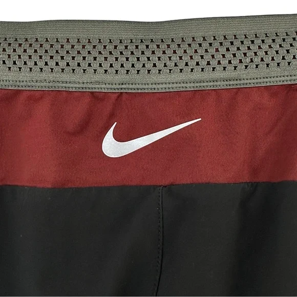 Nike x Undercover Lab Gyakusou Black l Burgundy Three Quarter Track Pants sz S - Picture 8 of 13
